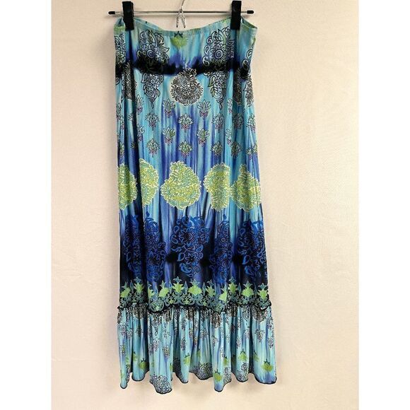 Wrapper Womens Casual Mermaid Hem Boho Maxi Skirt Multicolored Floral - Picture 1 of 3